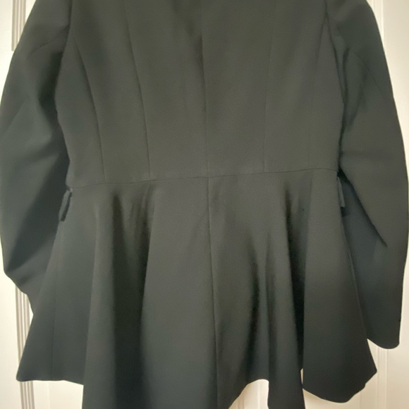 Women’s black tuxedo style blazer with satin trim - Picture 5 of 5